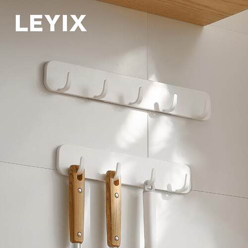 LEYIX 153免打孔挂钩门后无痕排勾厨房浴室卫生间防水壁挂挂衣钩