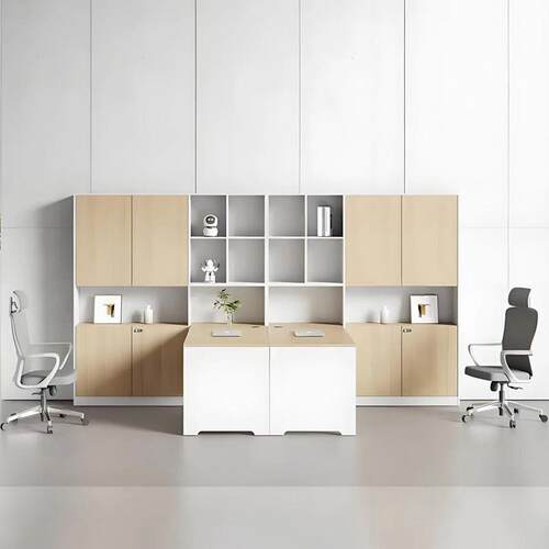 E0级环保板财务办公桌职员桌椅组合主管桌带高柜收纳会计办公桌子