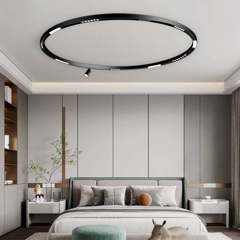 工厂直销圆形磁吸轨道灯智能弧形环形线型灯暗藏客厅暗装明装吊灯