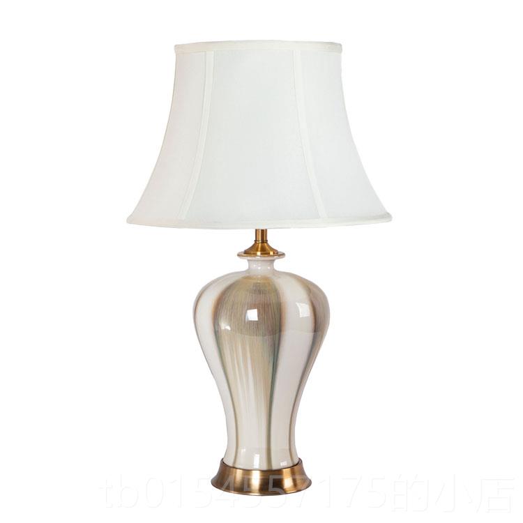 正品新中沙式全铜景德镇陶瓷台灯厅简约发边几客现灯代温馨卧室床