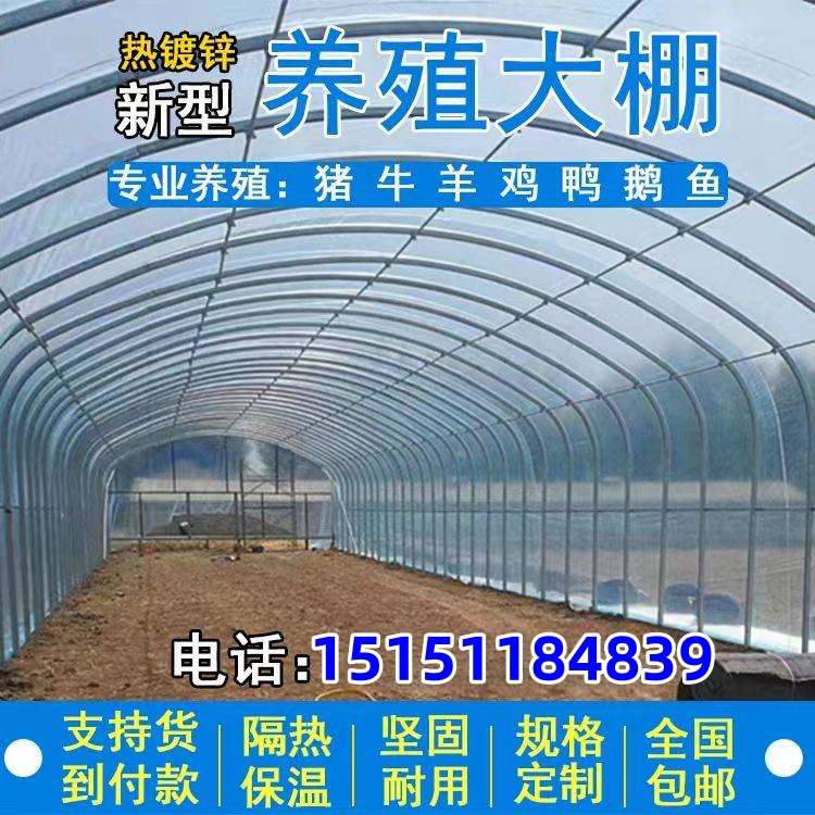 养殖大棚钢管骨架全套椭圆管牛棚羊圈猪舍鹅兔养鸡场连栋温室大棚