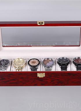 新款檀韵致远烤包油漆610224位手表盒新1品手表配饰收纳展示盒盒