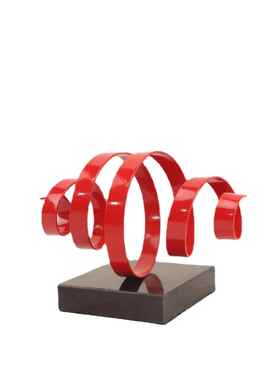 北欧大理石金属几何弹簧摆件样板房办公室卧室书房客厅玄关装饰品