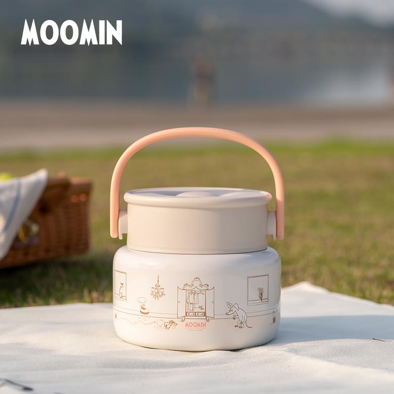 姆明moomin焖烧杯罐316L不锈钢保温便当盒上班便当盒焖粥餐盒保温