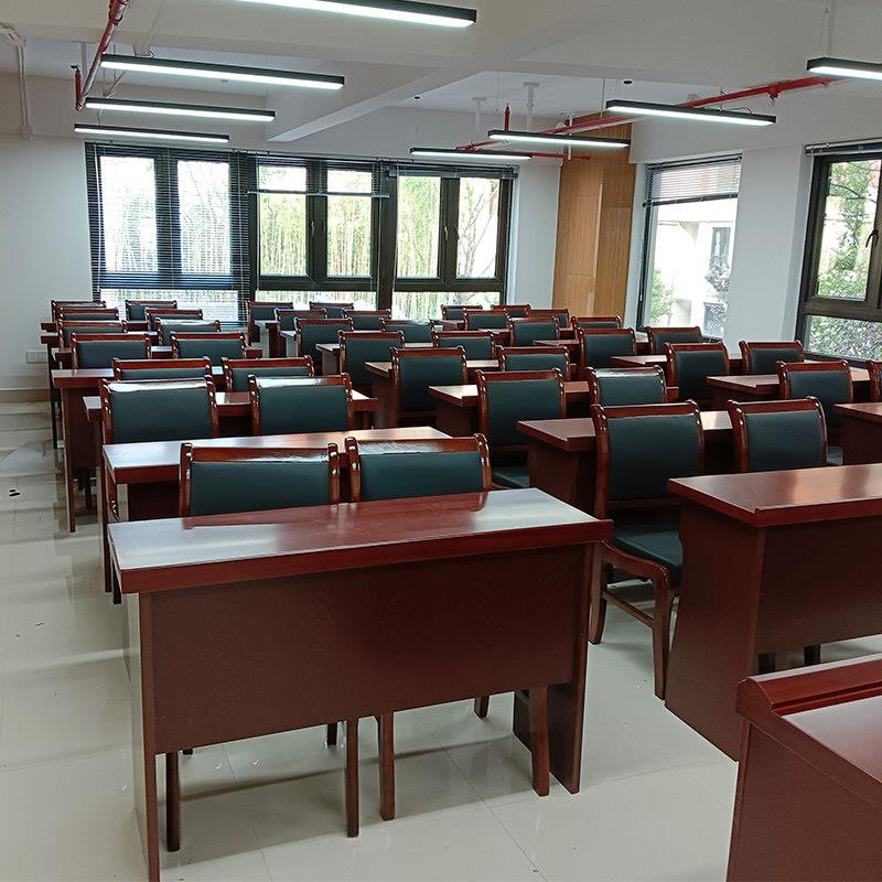 会议室桌椅组合实木会议桌长桌学校1.2米长条桌会议培训桌主席台