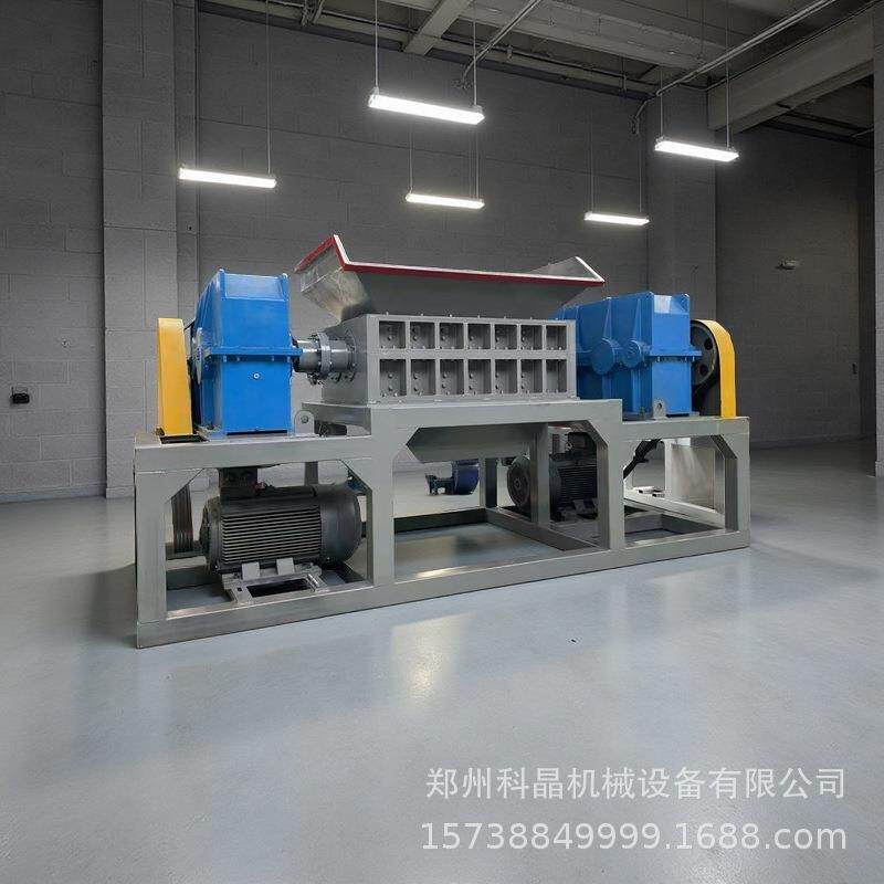 金属油漆桶轮胎家具稻草捆秸秆多功能废旧塑料木材双轴撕碎机