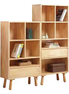 厂直销定架北欧实木制书书柜简约现代简家易日式书327-4房置物架