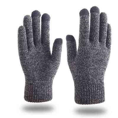 Knitted gloves for men to keep warm in winter