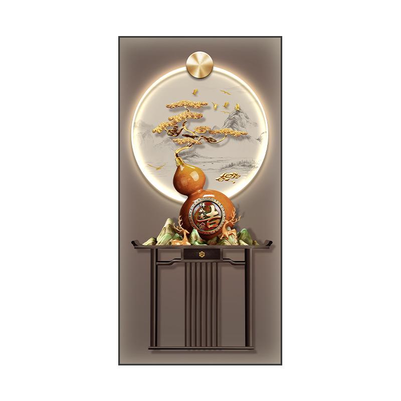 福吉QY924QY象玄关装饰画走廊禄轻过道奢挂画LE发D光灯画入户正对