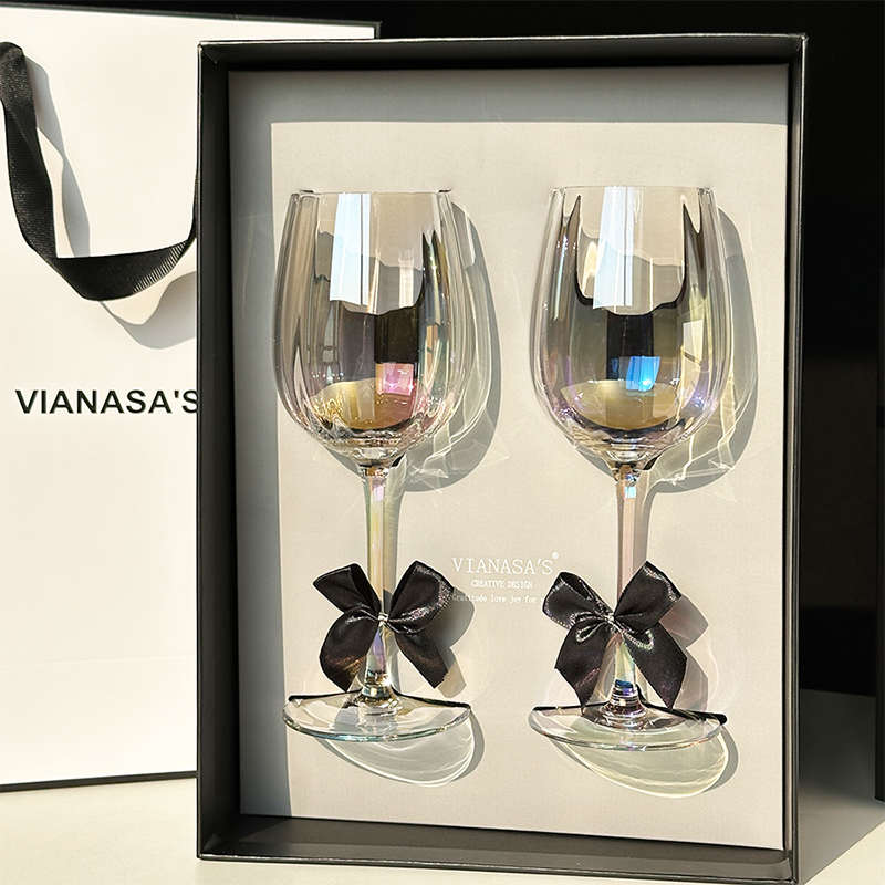 VIANASA'S幻彩轻奢高级感红酒杯高脚杯一对礼盒装乔迁新婚送礼