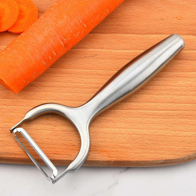 空芯柄全不锈钢双用刨丝器多功能削皮器二合一水果削皮刀土豆瓜刨