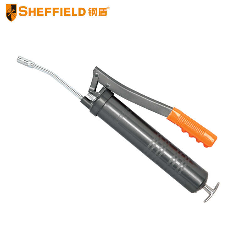 钢盾S111001 专业级手用黄油枪400cc 黄油加注器单压加油枪耐磨损