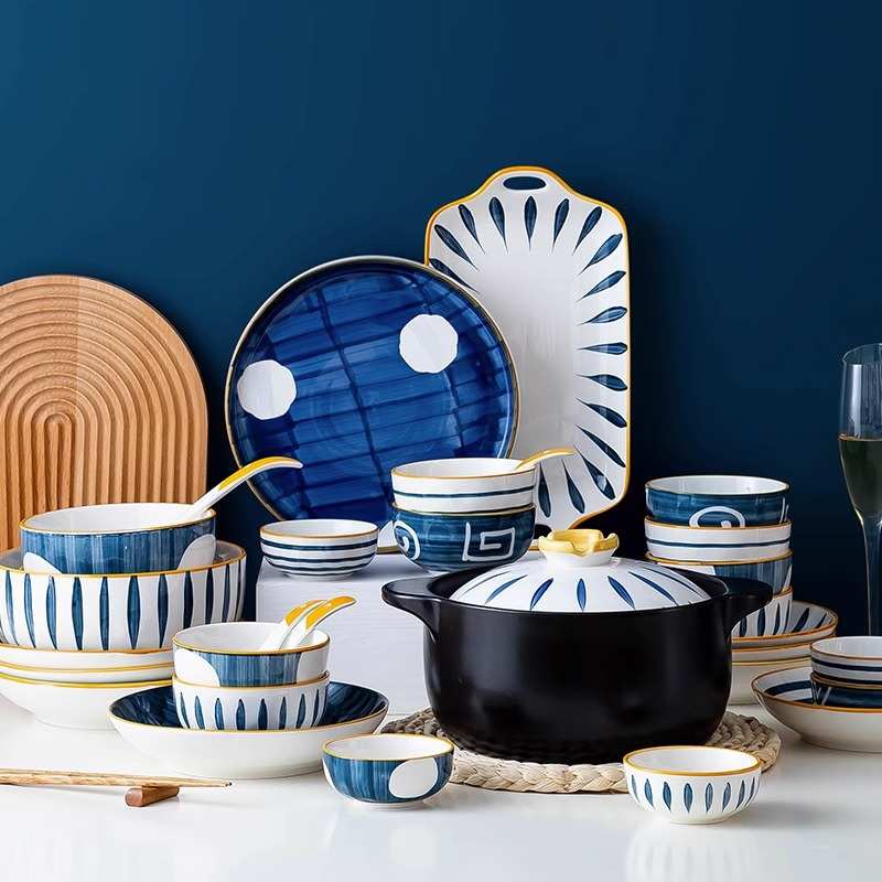 碗碟套装家用日式2025新款陶瓷碗景德镇餐具轻奢碗盘碗具盘子乔迁