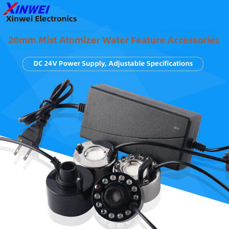 DC24V家用电子超声波雾化器模块鱼缸假山流水喷雾空气加湿器配件