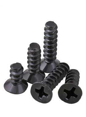 KB淬QWB火加硬黑色沉头平自攻螺丝十字平头M平尾螺尾钉M1/M2/2.6/