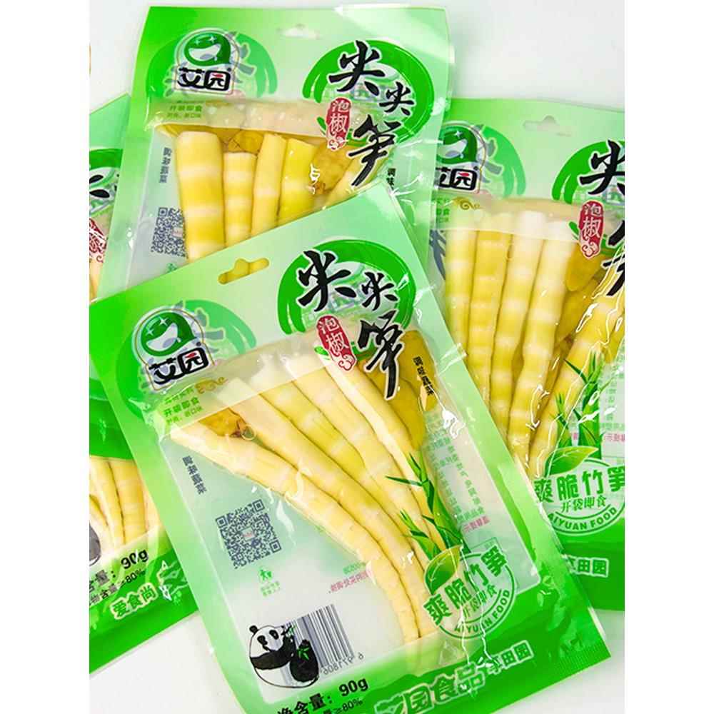 艾园泡椒尖尖笋山椒竹笋脆笋酸辣笋子笋尖新鲜开袋即食小包装零食
