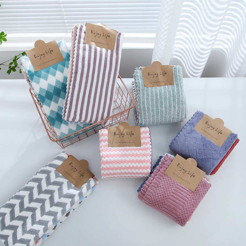 批发珊瑚绒抹布厨房吸水洗碗巾擦桌加大清洁布阳离子加厚百洁布