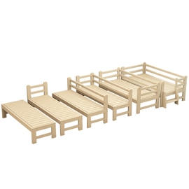 实木儿童加宽床可拼接床板，松木婴儿小床单人，床边床组合可定制