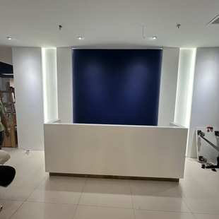 木制烤漆吧台异形吧台现代简约转角收银台美容院前台公司接待台