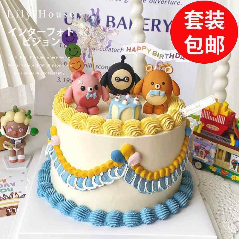 网红卡通仔仔熊失心熊粉仔熊蛋糕装饰可爱小熊玩偶钥匙扣生日装扮,节庆用品/礼品,节日装扮用品,淘宝优惠券,粉丝福利购,淘宝优惠卷