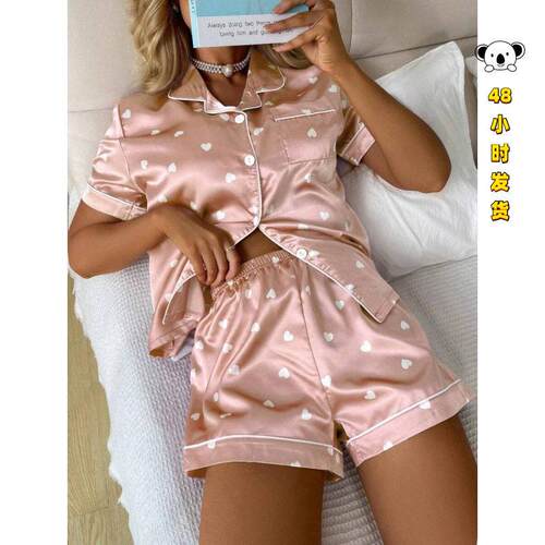 E 23641 Couple ice silk homewear 情侣冰丝家居服套