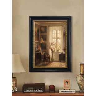 法式玄关装饰画霍尔斯室内阳光餐厅壁画覆古艺术墙画客厅书房挂画