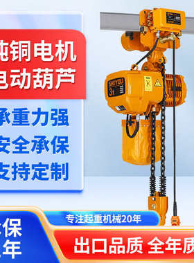 geu鬼头环链电动葫芦380V重型吊机0.5T1吨235m固定运行式低净空起