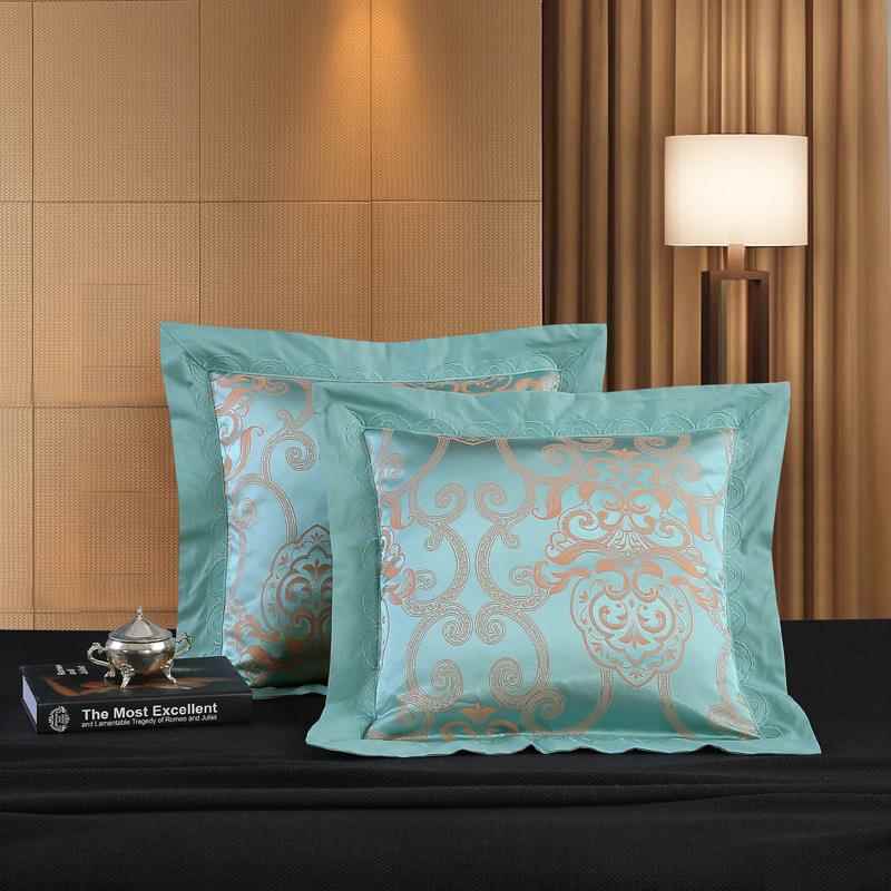 高档贡缎花不抱枕套一对包邮 含提芯 丝绵刺绣大花纯棉方枕套靠提
