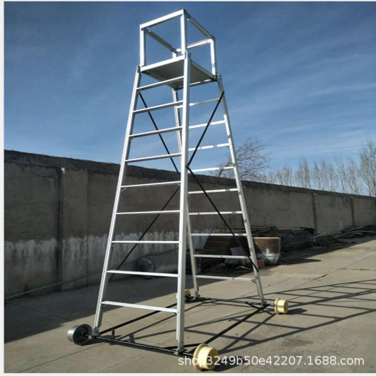 铁路检修移动梯车带刹车防倾铝合金梯车接触网作业维修登高台