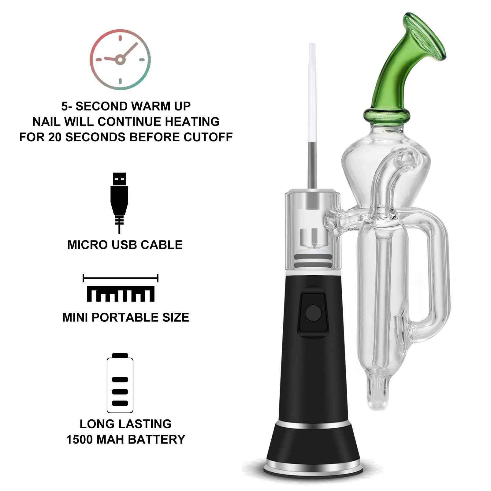 跨境小巧轻便携带干烧可更换发热头玻璃过滤水电子手技术dab rig