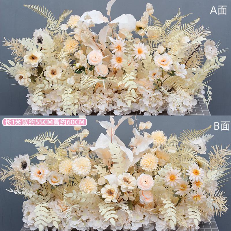 台加利婚庆新款引绢花地排成品花装饰尤婚礼大款路花仿真t花艺排