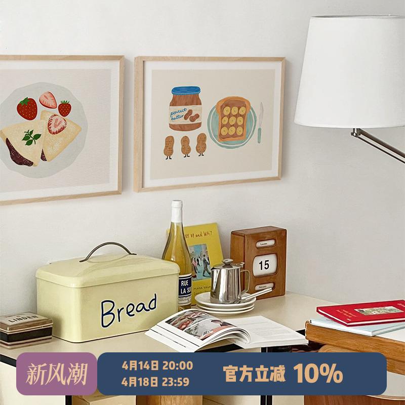 北欧ins风餐厅电表箱装饰画电箱遮挡小清新美食奶茶店面包房挂画图片