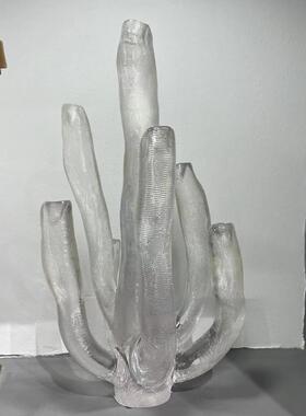 创意珊瑚海藻异型摆件样板间组合客厅玄关绿色简约果盘艺术装饰品