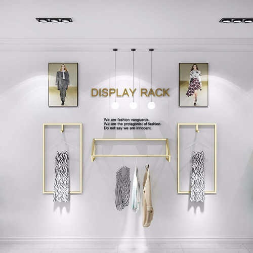 服装店上墙架展示架壁挂式女装挂衣架儿童服装架货架侧挂衣服架子