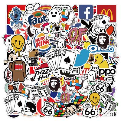 10/30/50/100PCS Cool Fashion Brand Logo Stickers Aesthetic S