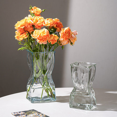 ins北欧花瓶透明摆件桌面花瓶