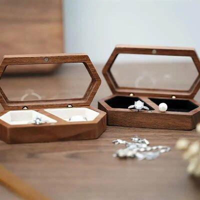 Ring Box Jewelry Storage Engagement Wedding Ceremony Ring Pr