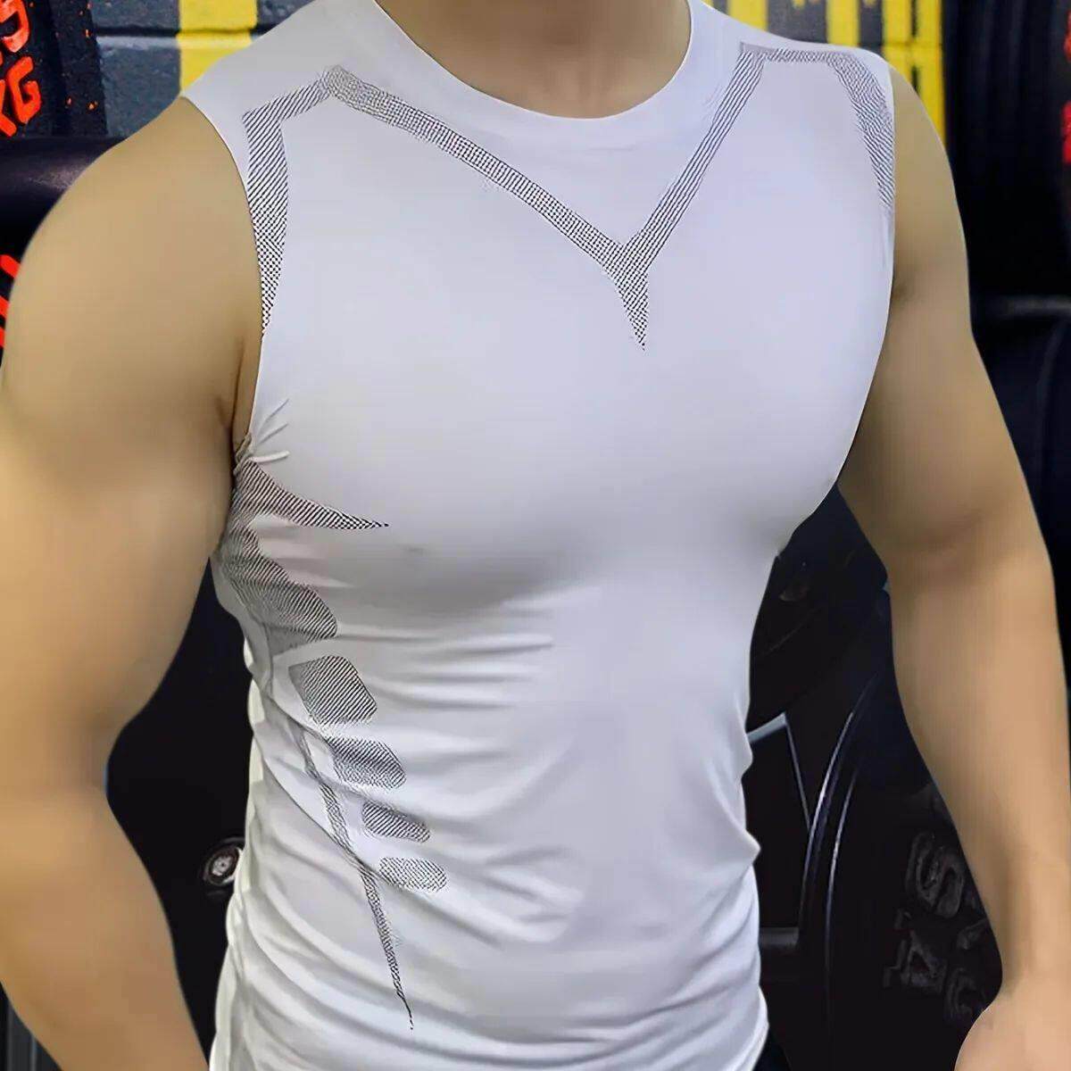 Mans Compression Tank Top Men Gym Shirt Sleeveless Quick Dry