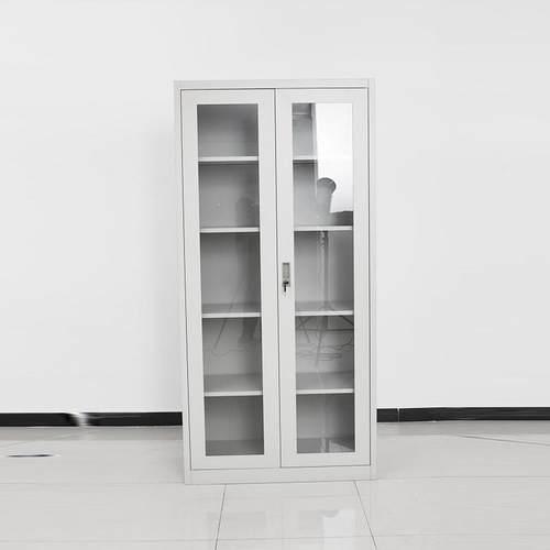 文柜通体玻璃子钢制带锁柜子对柜通开卷铁皮文件柜办公资料体玻件