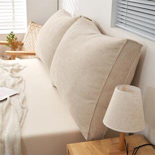 美绒面窗包床头靠垫大靠拉背床上榻榻枕米沙发KX软包组合靠飘可拆