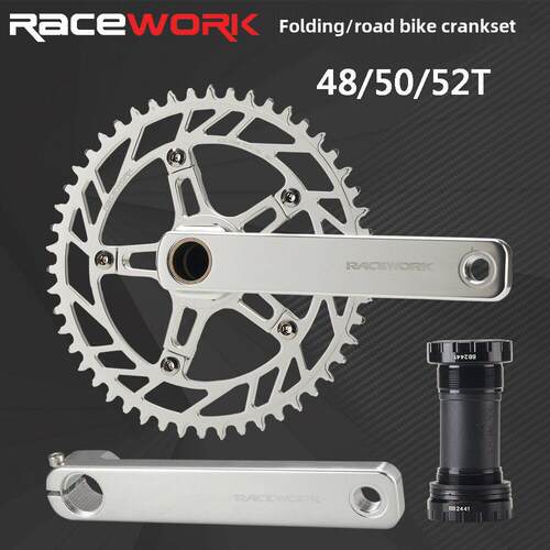 RACEWORK公路自行车曲柄牙盘 折叠车单盘 铝合金GRAVEL直装式曲柄