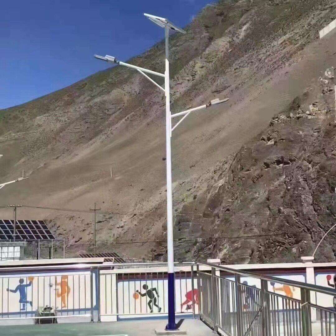 8米双臂低臂臂新农村6米7米一体化太阳能路灯道路LED照明灯杆