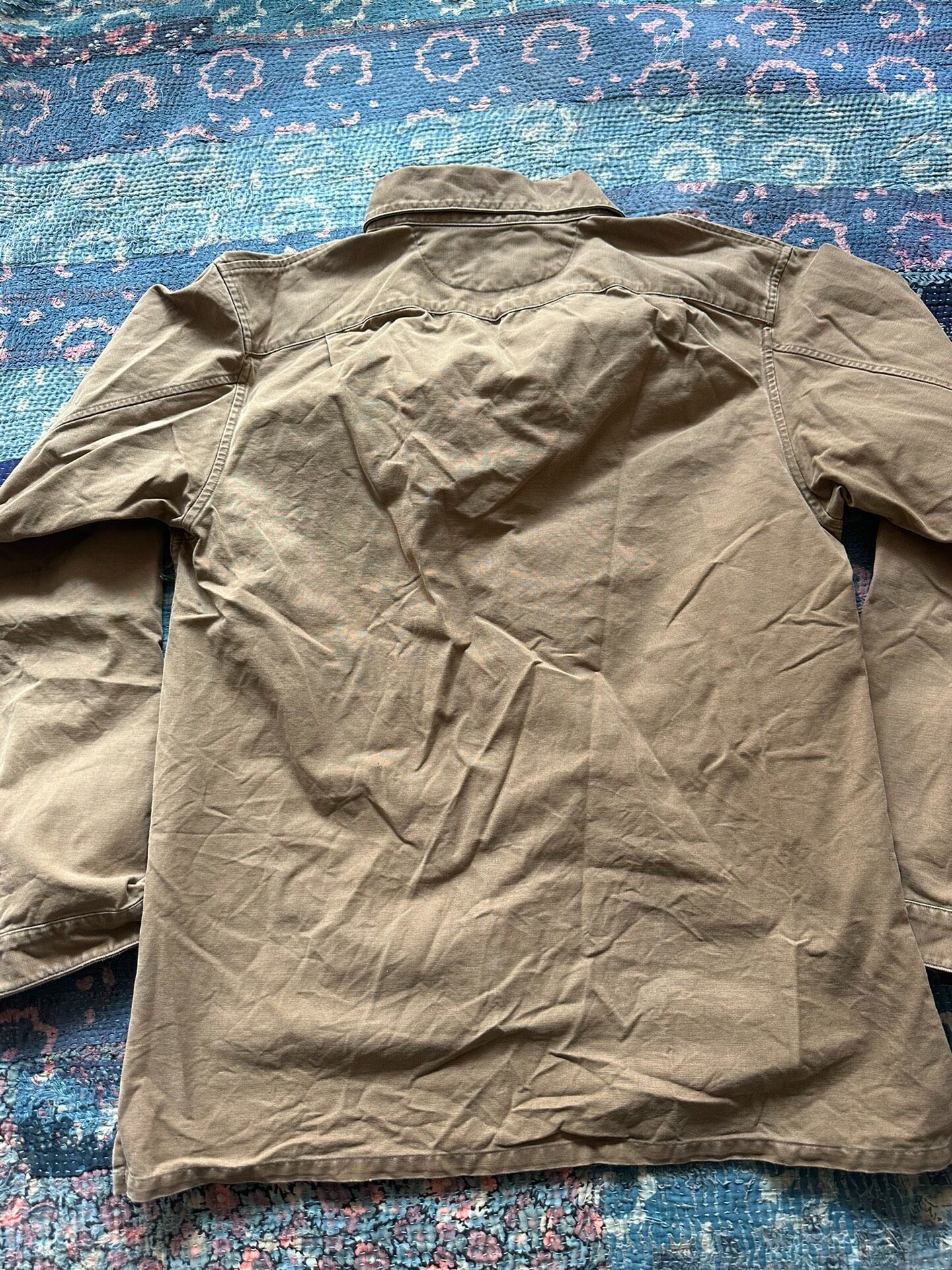 RRL Brown Canvas Workwear Top — front