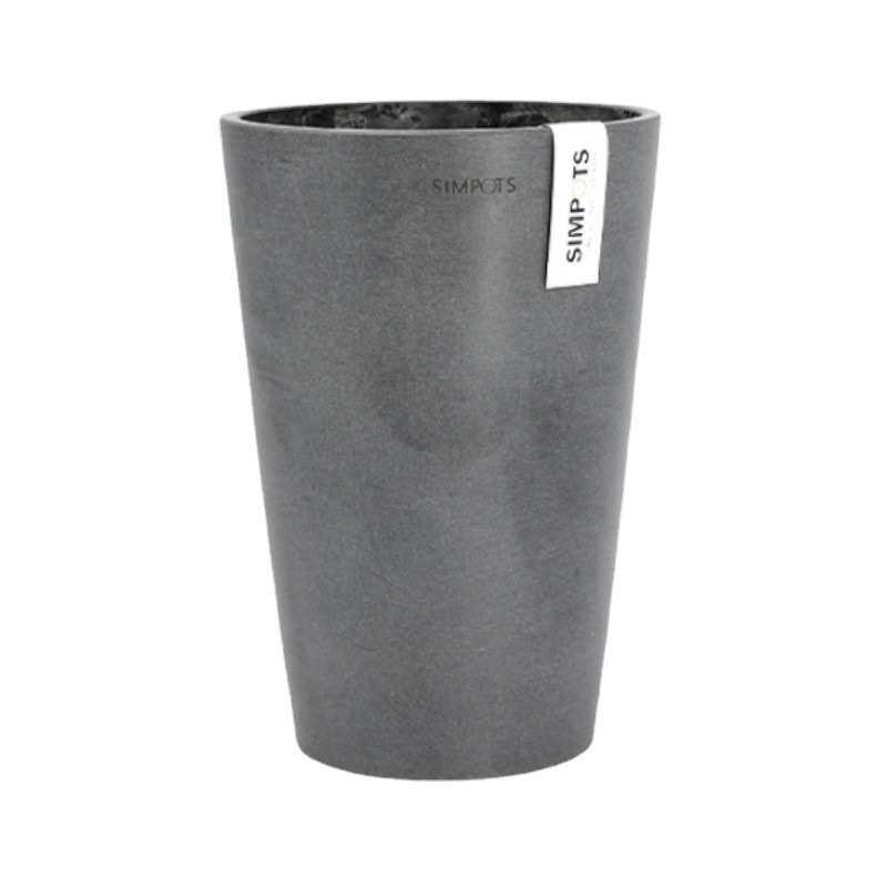 日植禅意盆轻兰花树脂奢花盆黑胶感北欧高级系花simpots绿室内