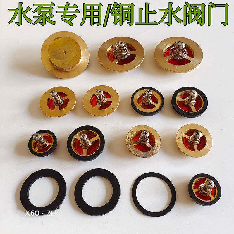 不锈钢水泵止水阀自吸泵止回阀截止阀水泵配件螺杆泵头铜止水阀