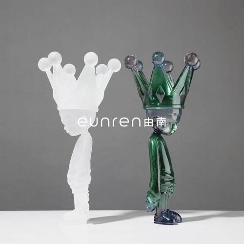 欧式极简透明通人卡物雕塑摆件客厅酒板房店间家居软装YN-BJ169饰