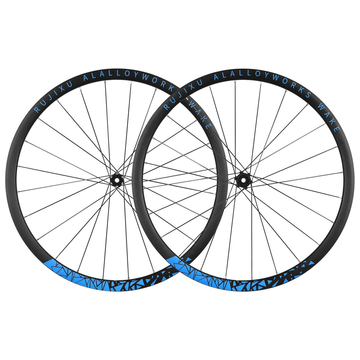 锐杰逊700C棘轮36T/60T高框30mm公路车碟刹轮组越野公路直拉轮组