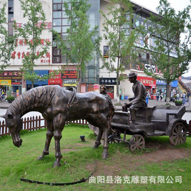 玻璃钢仿铜人物雕塑像民俗文化农耕仿铜铸铜人物铜雕小品公园摆件