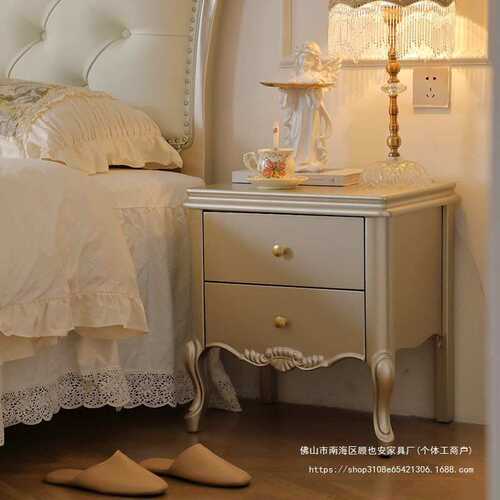 GYA美式轻奢实木大床1.8米现代简约双人主卧1.5米法式奶油风婚床