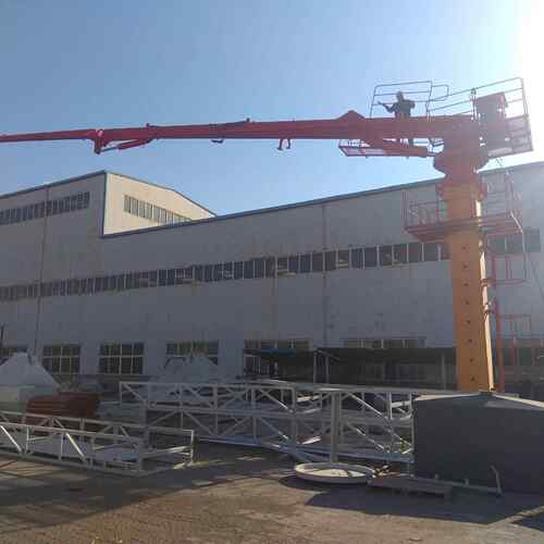楼板内爬布料机混凝土电梯井内爬速料YMF布机28米布料杆高混料机
